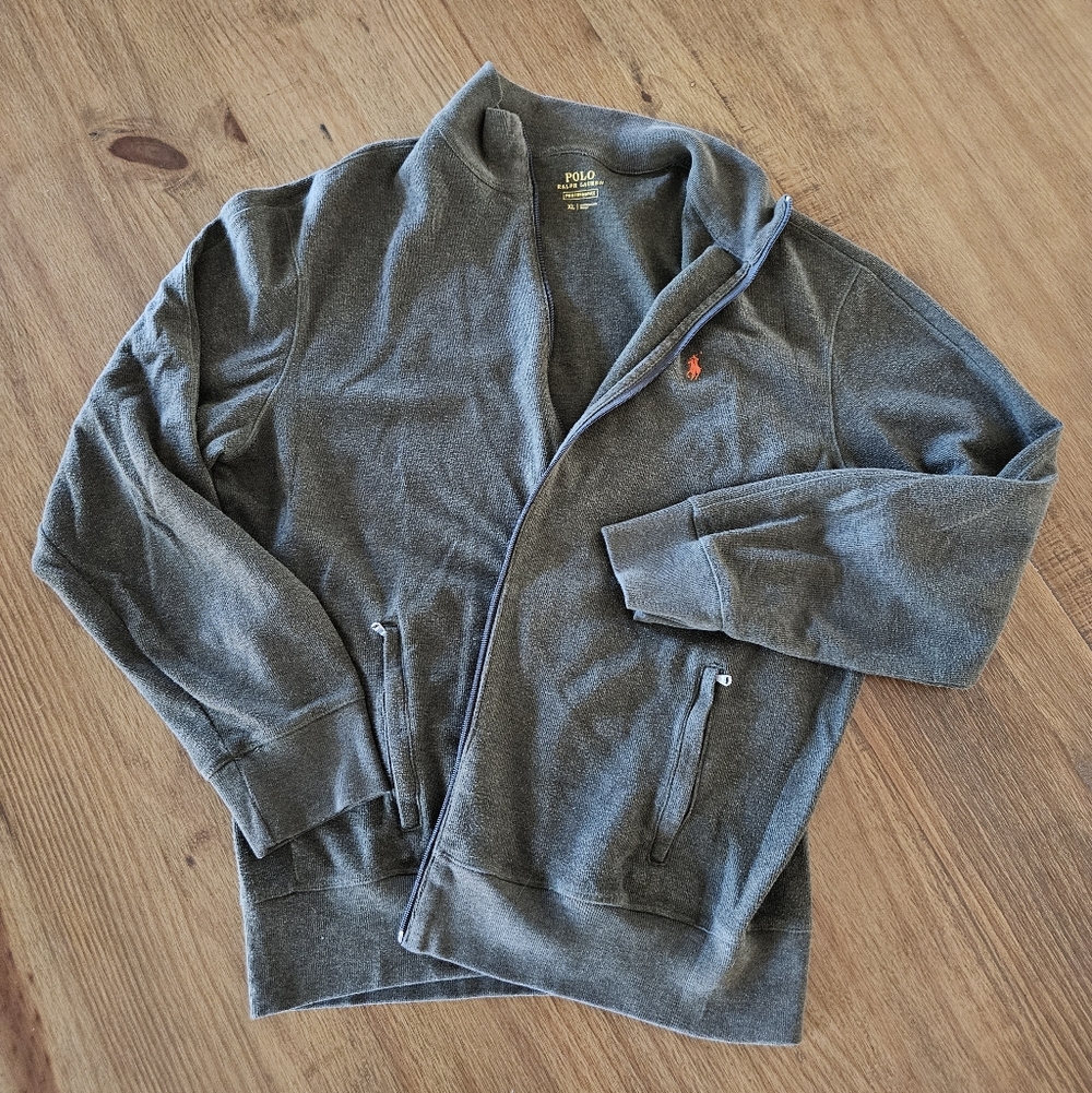 Polo Ralph Lauren Performance Mens XL Green Full Zip Jacket Cotton